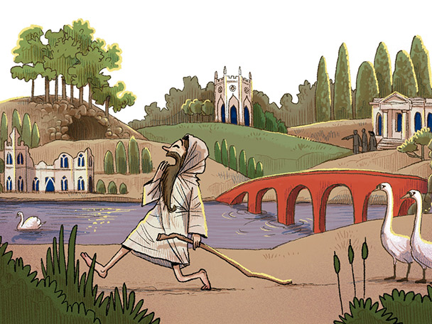 Un ermità al jardí